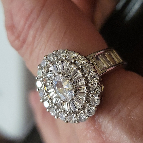 Jewelry - Oval Diamond Simulated Anniversary Ring Size 8